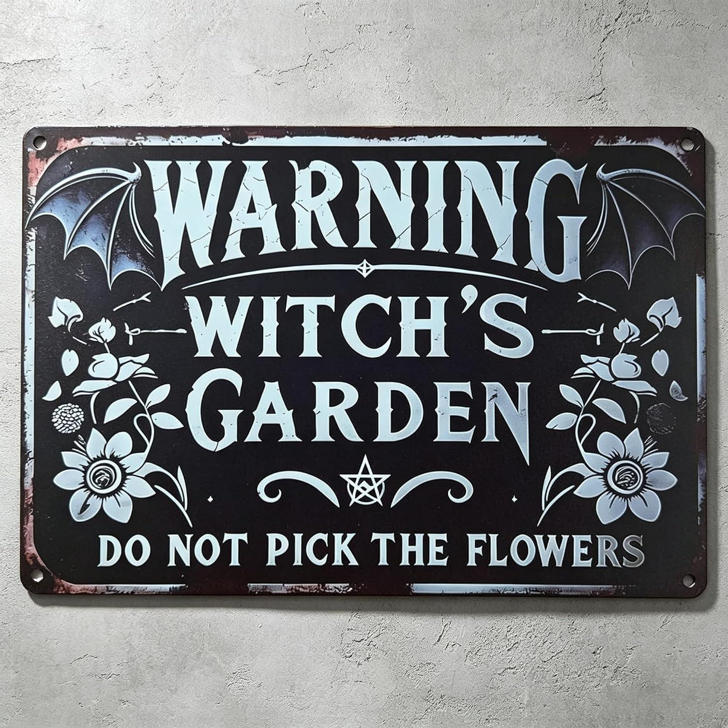 Merkloos Vintage Halloween Decoratie Metalen Schild, 30 x 20 cm