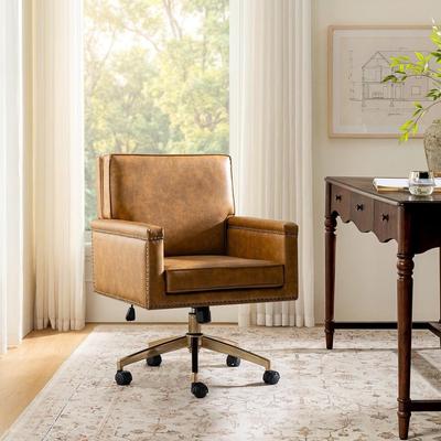 HULALA HOME Oracle Transitional Faux Leather Office Chair