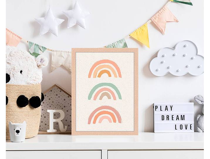 Tableau déco The Rainbows 33 x 43cm Multicolore