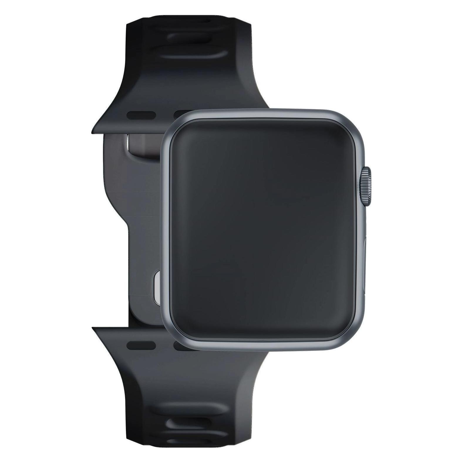 3MK Silicone Watch Strap czarny/black dla Apple Watch 38/40/41mm (Silicone, Stainless Steel) (5903108565578)