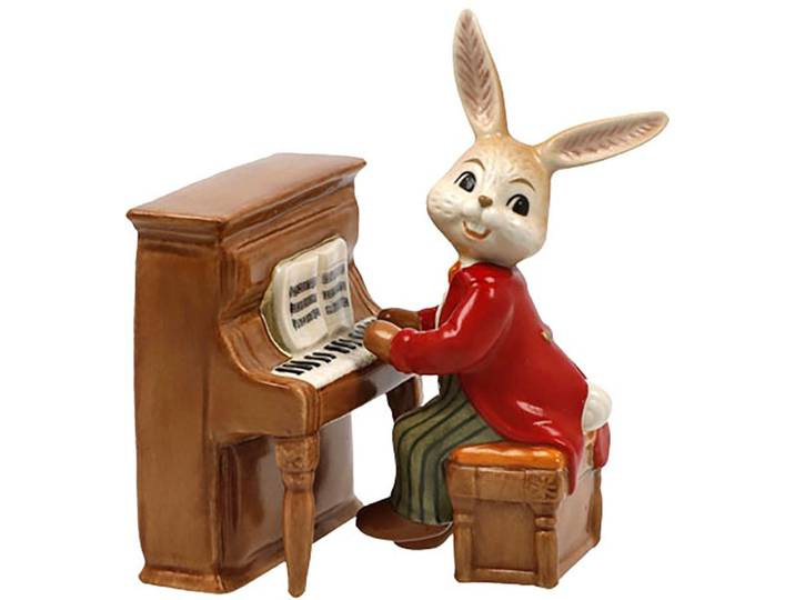 Osterhase GOEBEL Figur Hase - Kleiner Virtuose , bunt, B:6cm H:9cm T:7cm, Steingut, Dekofiguren, Osterhase, Osterfigur, Dekofigur, Ostern, Osterdekoration