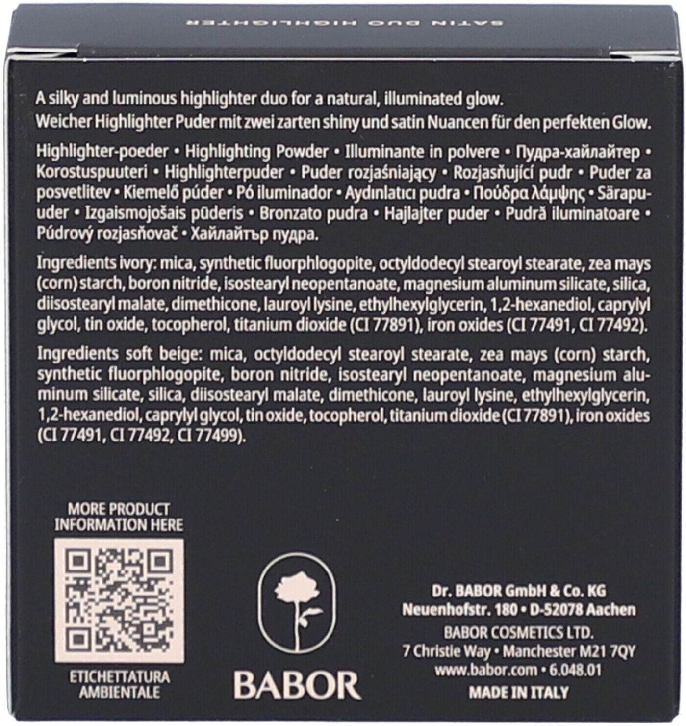 Babor Satin Duo Highlighter 1 St Make up