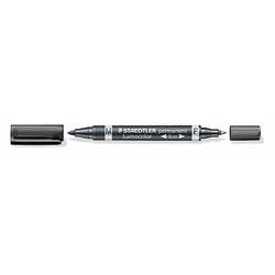 Staedtler Lumocolor duo 348 348-9 Permanentmarker Schwarz wasserfest: Ja