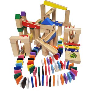 Calmado Murmelbahn CT-005 Marble Run, ab 6 Jahre, aus Holz, 15 Kugeln, 185 Bauteile