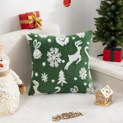 Uplift Treasures 3D Christmas Reindeer Tree Pillow Cover a 18 18 In
