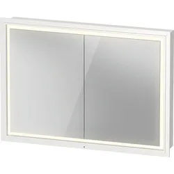 Duravit L-Cube Spiegelschrank mit LED-Beleuchtung, 2 Türen, Touch-LED, Steckdose E, 1000x155x700mm, Weiß, LC7652018181000