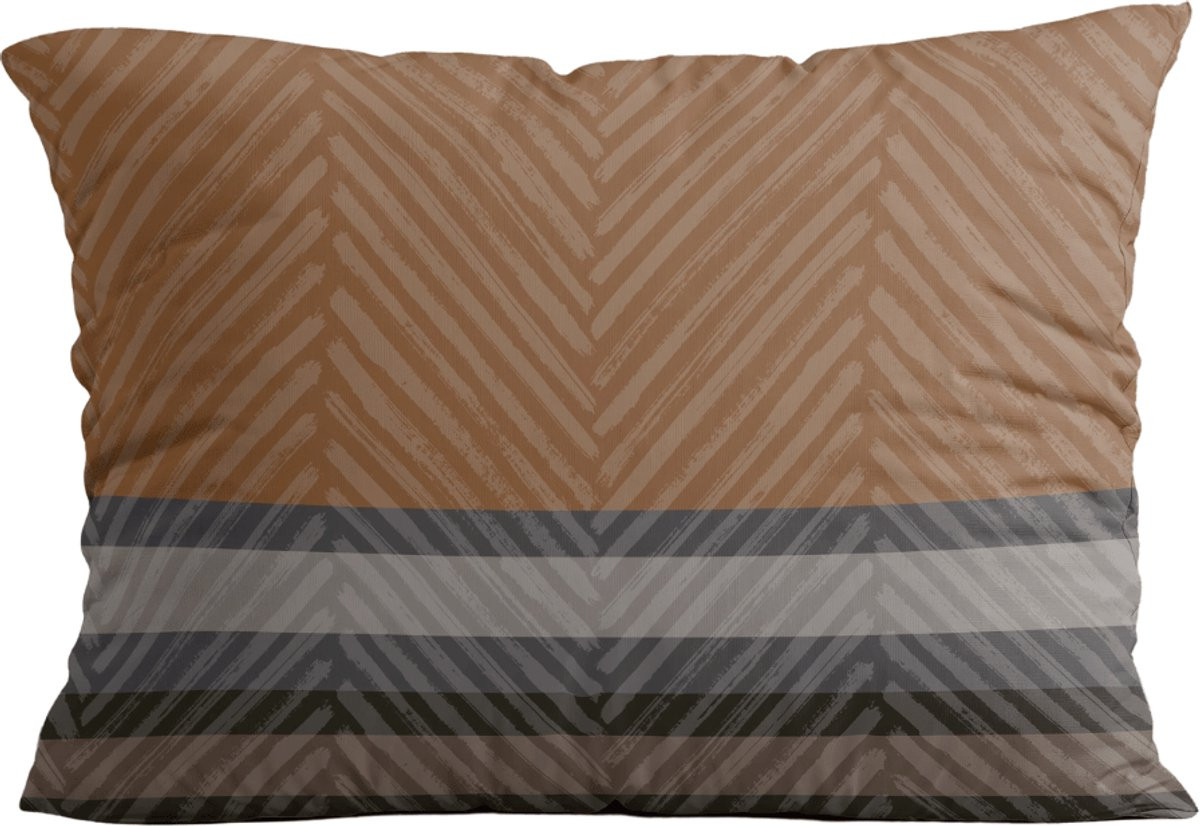 Zelesta Royalbed Kussensloop Set van 2 - Brown Stripes - 60x70 cm
