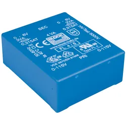 UI 30/7,5 209 - Trafo 4VA, 2x 9V, 2x 222mA