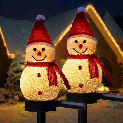 Uplift Essentials Solar Snowman Christmas Light For Outdoor Decoration Solar Snowman Christmas Light For Outdoor Decoration