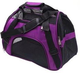 Inspired Living Portable Mesh Pet Carrier Tote For Small Dogs & Cats purple s