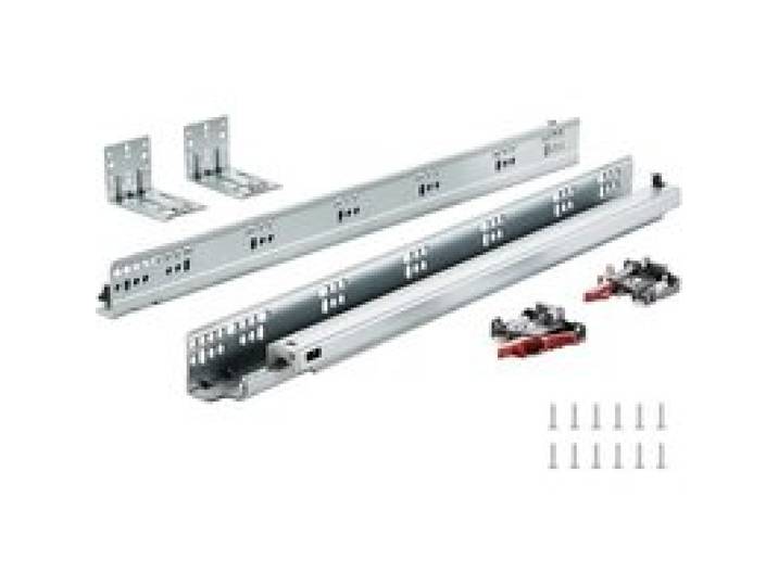 VEVOR Glissières de Tiroir, 10 Paires Coulisse Tiroir à Bille 533,4 mm Silencieuse Fermeture Douce 45,4 kg Montage Latéral Inférieur Rail Guidage Acier à Verrou Extension Complète pour Armoire Cuisine