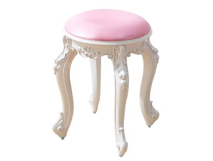 YZWZZXC Schminktisch Stuhl, Schminktisch Hocker mit Kissen, mit Exquisiten Mustern, für Schlafzimmer, Wohnzimmer, Esszimmer, Schminkstuhl(Pink)