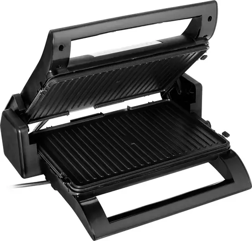 NOVA 02.110502.01.002 Elektro Grill Kontrollleuchte, klappbar, Antihaftbeschichtung, kabelgebunden Schwarz