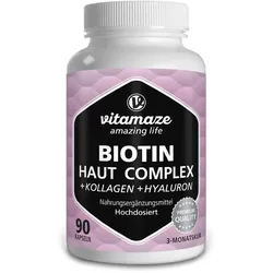 Biotin Haut Komplex hochdosiert + Kollagen 90 St