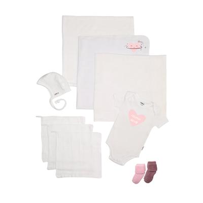 Erstausstattungspaket LILIPUT "cosmic love", Mädchen, Gr. 50/56, weiß, 100% Baumwolle, KOB Set-Artikel Erstausstattungspaket, mit 10 Teilen