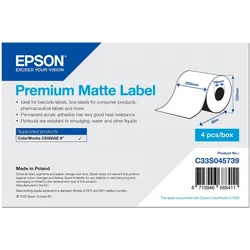 Epson, Etikettenrolle, Premium Glatt matt (203 mm)