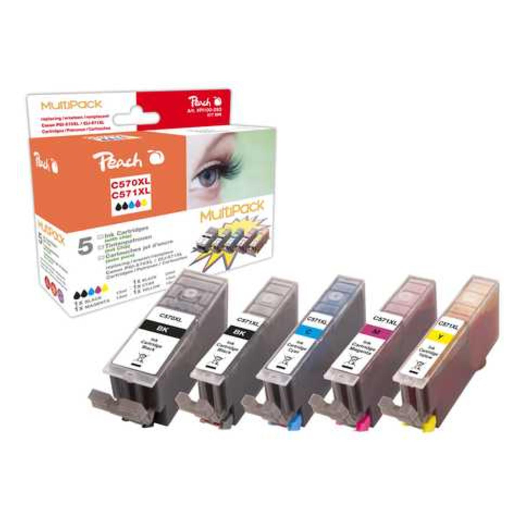 Peach Pgi-570xl/Cli-571xl (BK, C, M, PBK, Y) (319681)