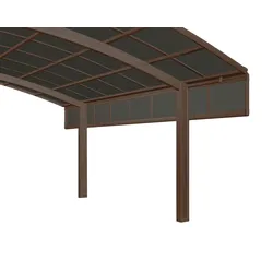 Ximax Carport Seitenwand Höhe 100 cm Mattbraun