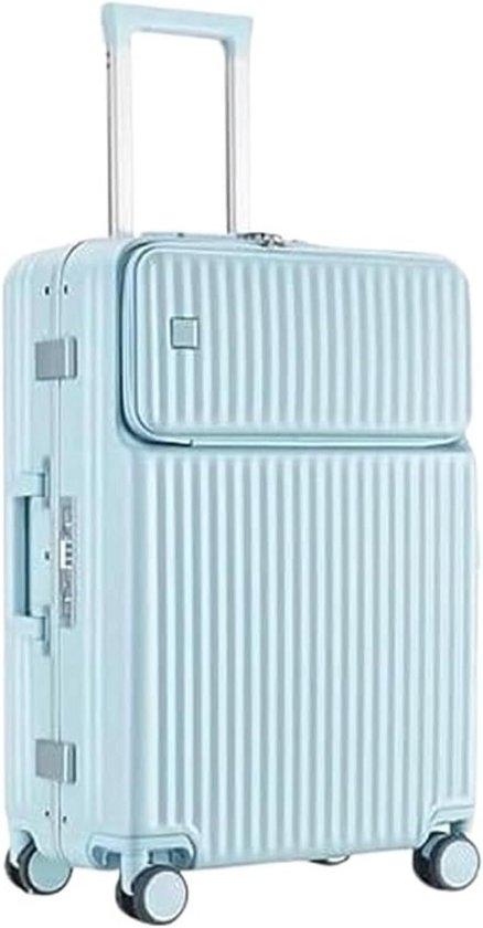 Reisekoffer - Trolleykoffer - Für Geschäftsreisen - Aluminiumrahmen - 28 Zoll - Blau