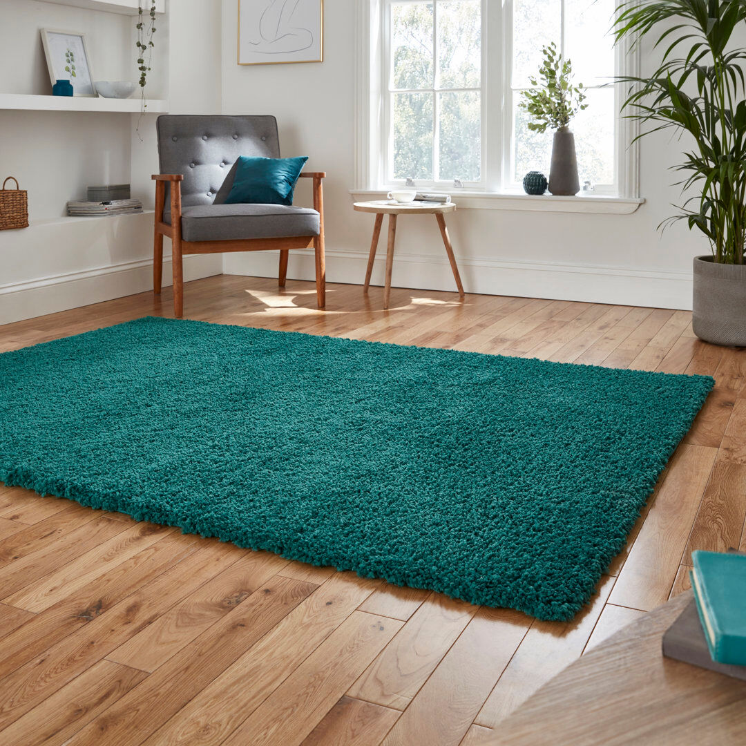 Latitude Run Mabie area rug Machine Woven Jewel Green Jewel Green Rectangle 160 x 220cm