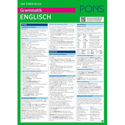 PONS Grammatik auf einen Blick Englisch, Taschenbuch von , PONS Langenscheidt GmbH, 978-3-12-561898-5
