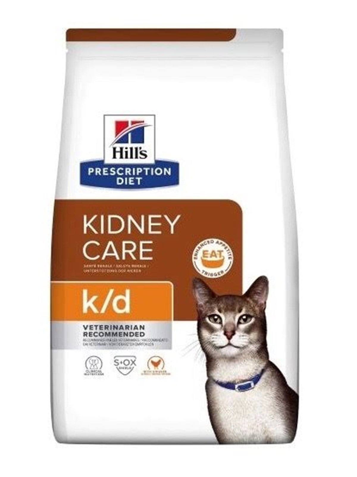 Hill's PRESCRIPTION DIET Feline k/d Kidney Care Trockenfutter für Katzen Huhn 3 kg