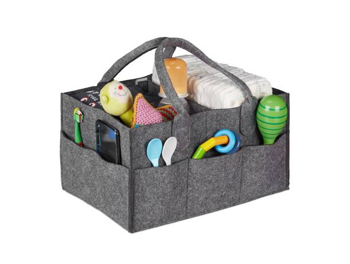 Relaxdays Baby Windel Caddy Filz