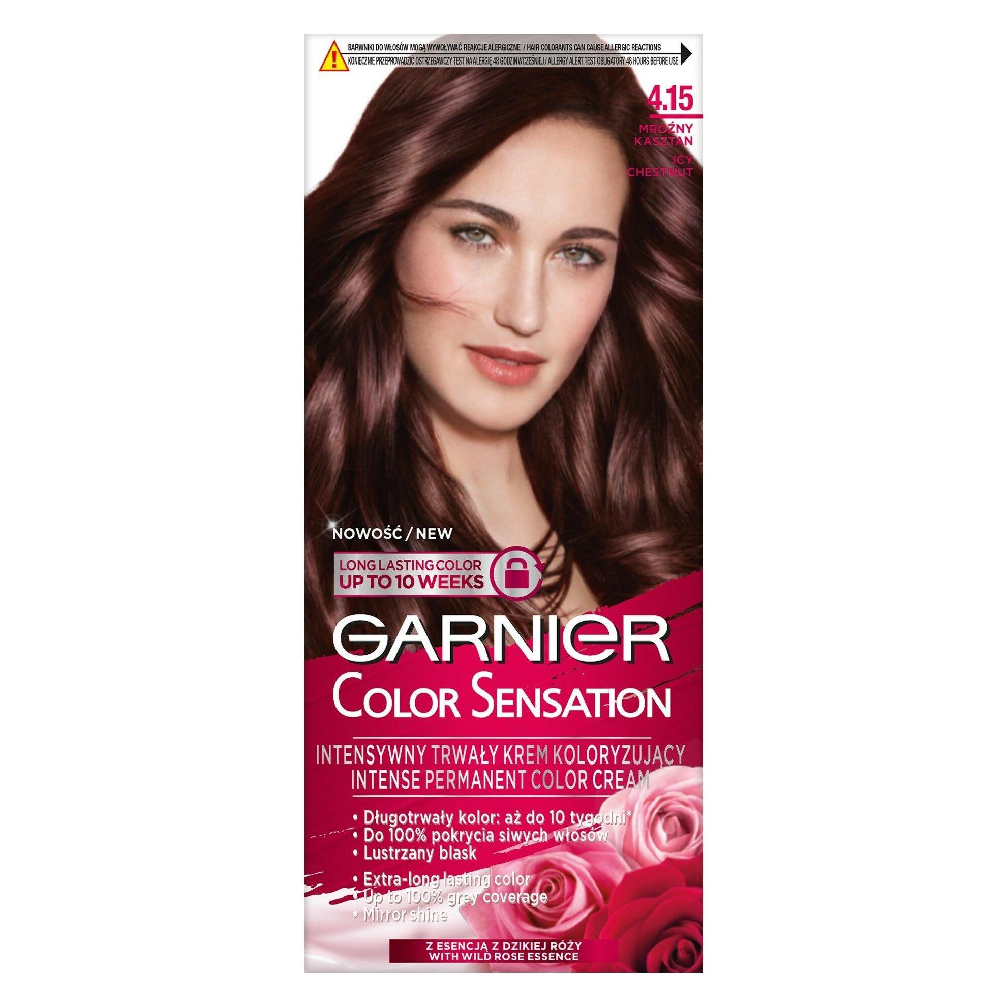 Garnier Color Sensation Hair Dye 4.15 Frosty Chestnut (4.15 Frosty Chestnut) (3600541136762)