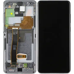 LCD Display mit Rahmen für Samsung Galaxy S20 Ultra G988F, Galaxy S20 Ultra 5 G G988B, Cosmic Grey