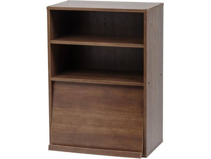Iris Ohyama Meuble de rangement avec portes 2 compartiments modulables CHR-1 Marron