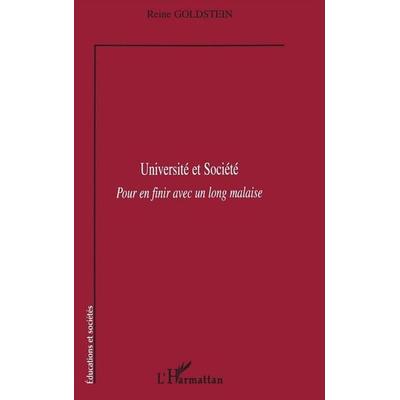 Université et Société, Taschenbuch von Reine Goldstein, Editions L'Harmattan; 978-2-7475-5507-4