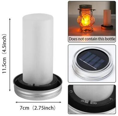 Uplift Picks Solar Mason Jar Flame Lantern Adds Warm Glow To Gardens Patios 1 Pc