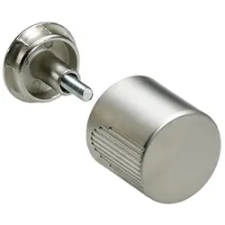 Hettich, Möbelgriff, Möbelknopf Typ 454, vernickelt, mit Griffrillen