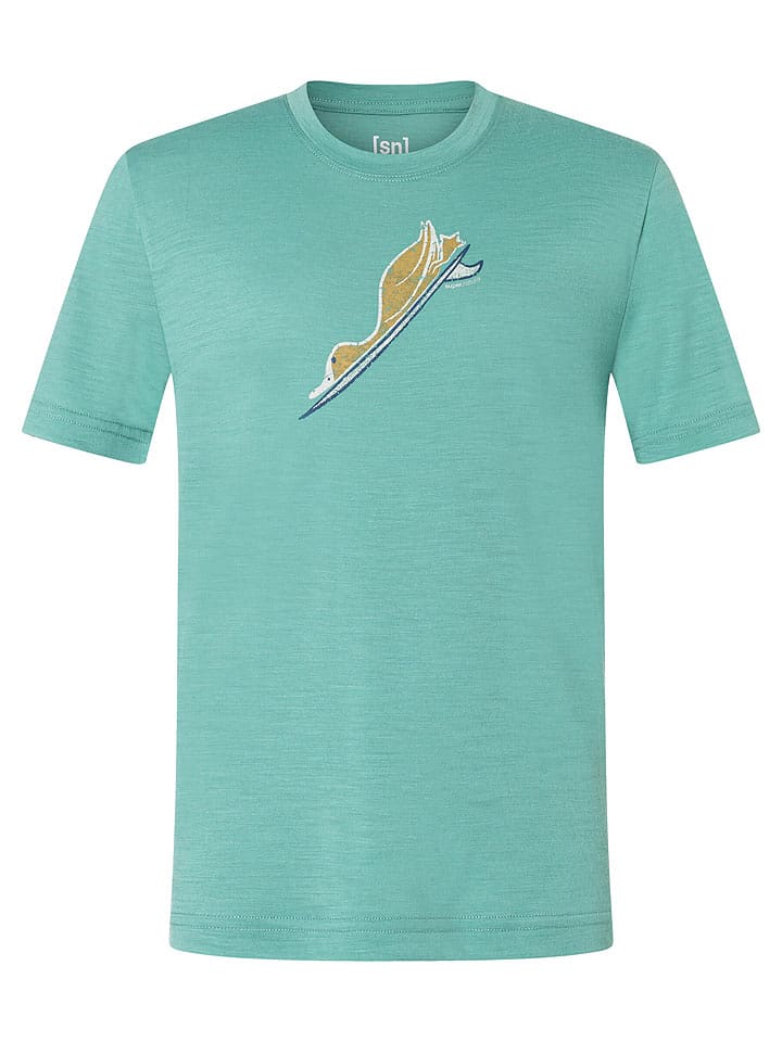 super.natural Trainingsshirt "Duck Dive" in Türkis - 116