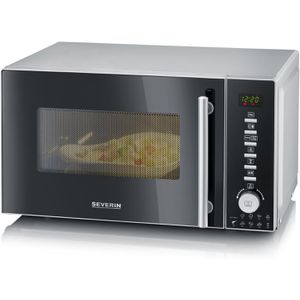 Severin Mikrowelle MW 7773, mit Heißluft & 1350 Watt Grill, 800 Watt, silber, mit Drehteller, Garraum 20 Liter