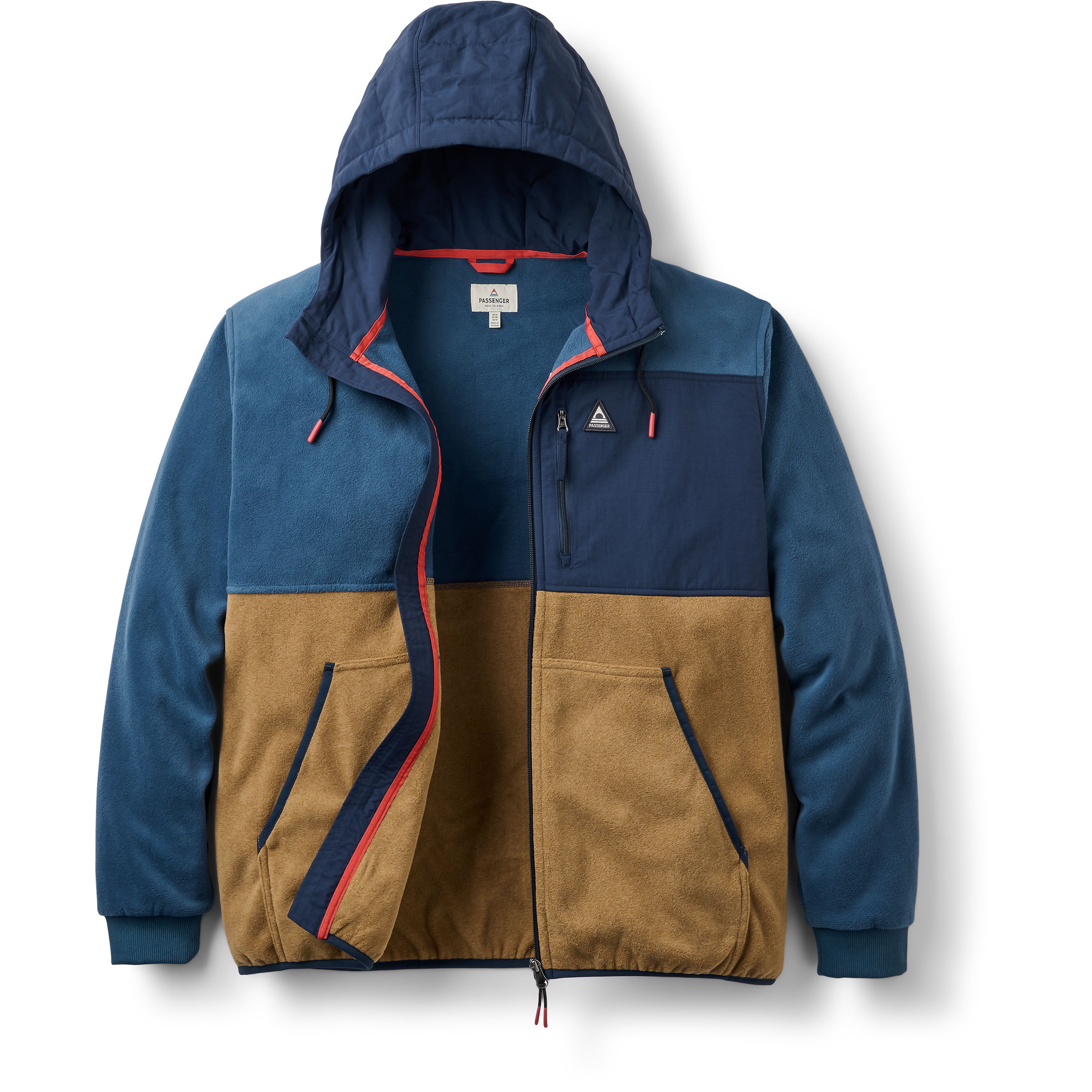 Passenger Woodland Polar Fleece Herren Fleecejacke blau Größe L Lifestyle Schnell trocknend Polartec
