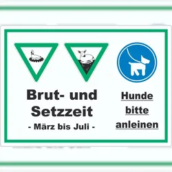 HB-Druck Brut- und Setzzeit März bis Juli Aufkleber A2 (420x594mm)