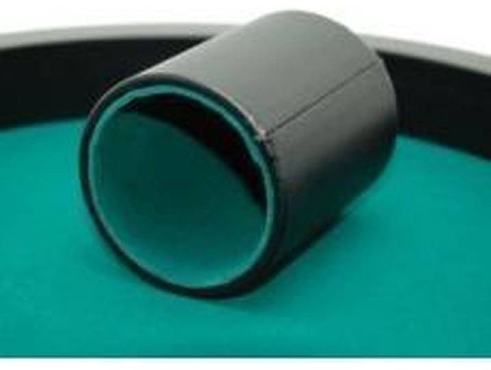 HOT Games Dobbelbeker Pro - Dobbelbeker - Compact 10x8cm - Zwart Kunstleder