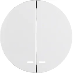Hager WLW2300WG Wippe 2fach mit klarer Linse R.Classic polarweiß, glänzend