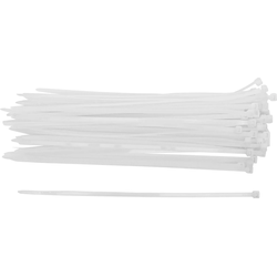 BGS Kabelbinder-Sortiment | weiß | 4,8 x 250 mm | 50-tlg.