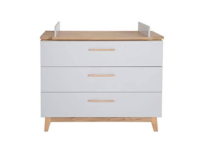 roba breite Wickelkommode mit Wickelansatz 'Caro', Soft-Close, 3 Schubladen, Wickelhöhe 94 cm