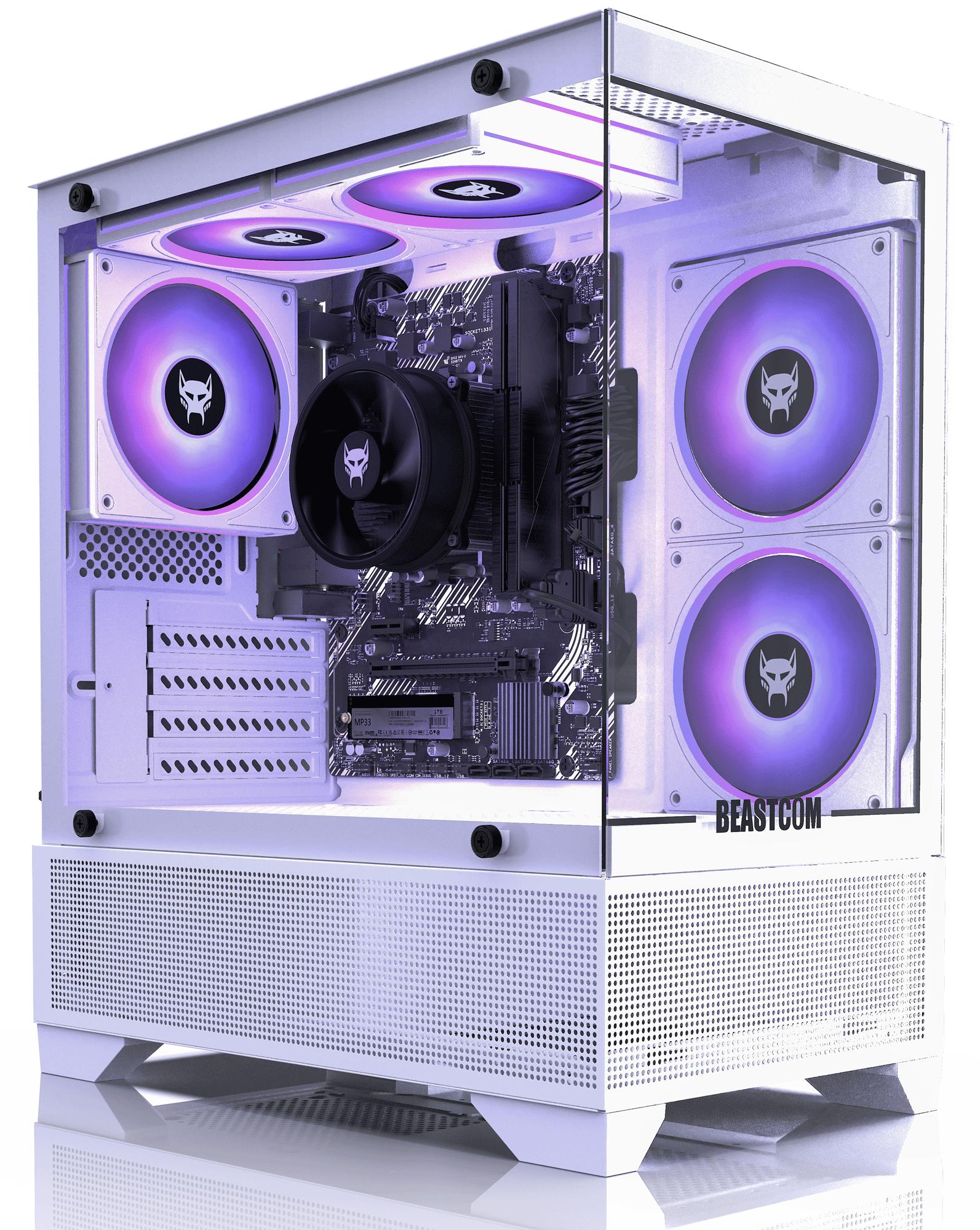 BEASTCOM Q3 | Essential Gaming | 8 Threads Gaming PC | AMD Ryzen 5 4X 4,20GHz | 4K Vega 11 Kern Grafik | 16GB RAM | 512GB SSD | HDMI | WiFi | Windows 11 Pro