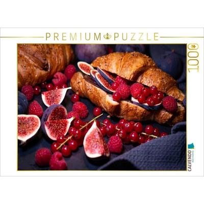 CALVENDO Puzzle Beeren Croissants | 1000 Teile Lege-Größe 64x48cm Foto-Puzzle für glückliche Stunden