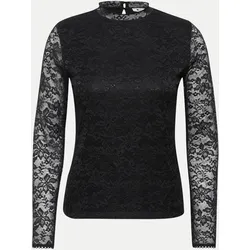 Gemustertes Shirt mit Turtleneck Schwarz 38