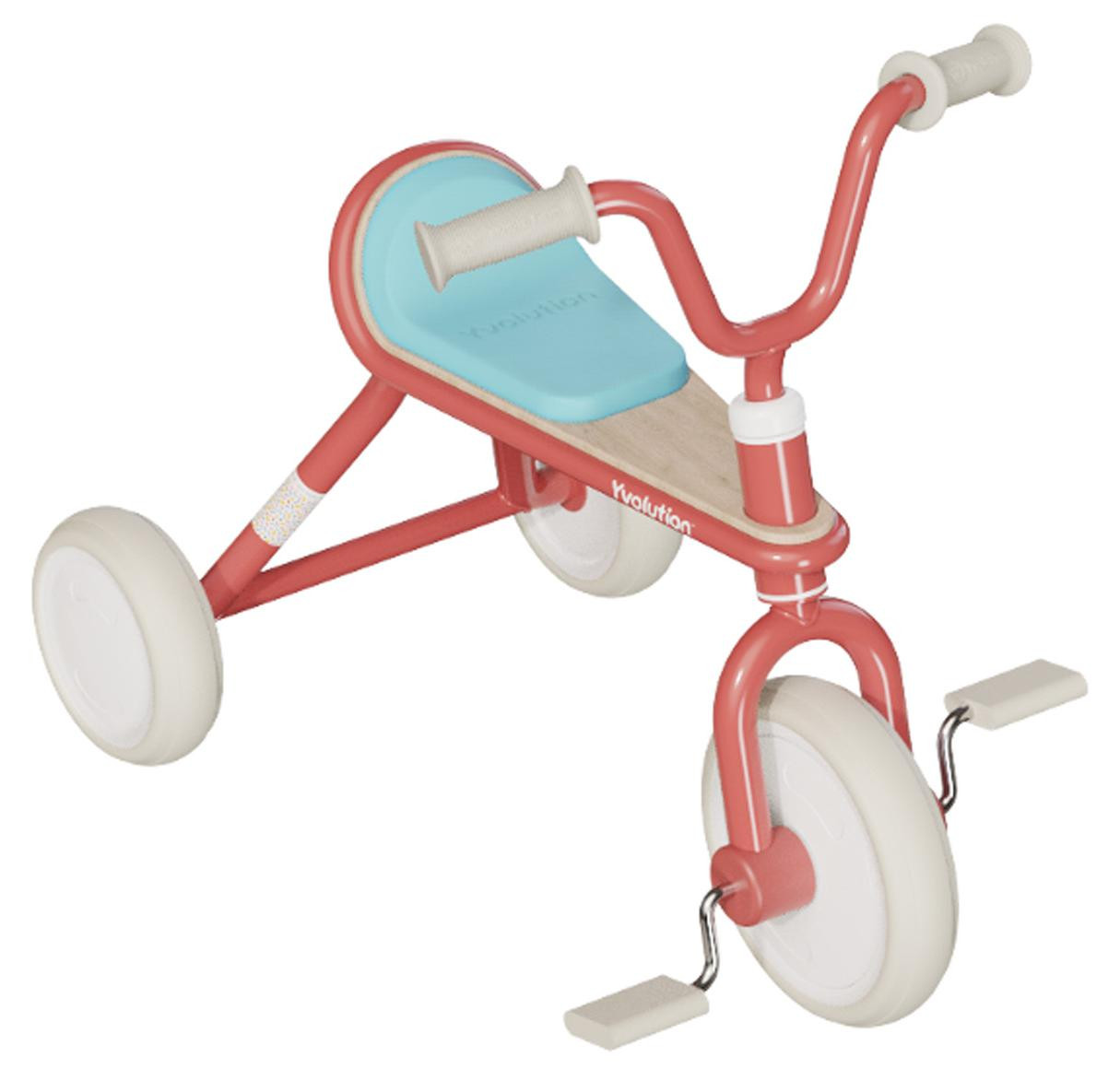 Yvolution Driewieler Classic Rood met vintage uitstraling en comfortabele zitting