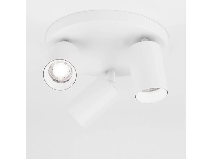 Plafonnier Tod type A Ø 22cm Blanc/Blanc Câble ABS, douille ABS, baldaquin aluminium, boîtier luminaire aluminium Ampoule électrique/LED/Smart