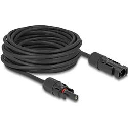 Delock, Zubehör Stromerzeuger, DL4 Solar Kabel 6 mm2 Stecker zu Buchse 10 m schwarz (Solarkabel)
