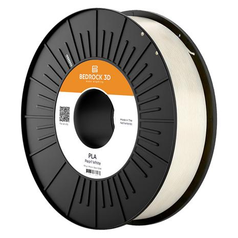 Bedrock 3D PLA-0011a075 PLA Pearl White 1.75 mm 750 g Filament PLA 1.75 mm 750 (PLA, 750 g, 1.75 mm) (PLA-0011a075)