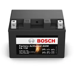 Motorradbatterie BOSCH 0 986 FA1 180 AGM 12V 10Ah 145A FA118