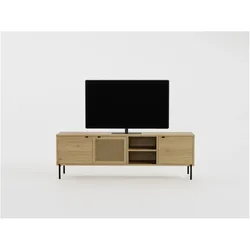 Aucune, TV Möbel, NTI TV-Schrank – Eichenoptik – 3 Türen und 2 Einlegeböden – 164 x 35 x 50 cm (164 x 35 x 50 cm)